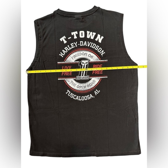 Harley Davidson T Town Tuscaloosa, AL Men’s XL sleeveless T shirt - Picture 2 of 5